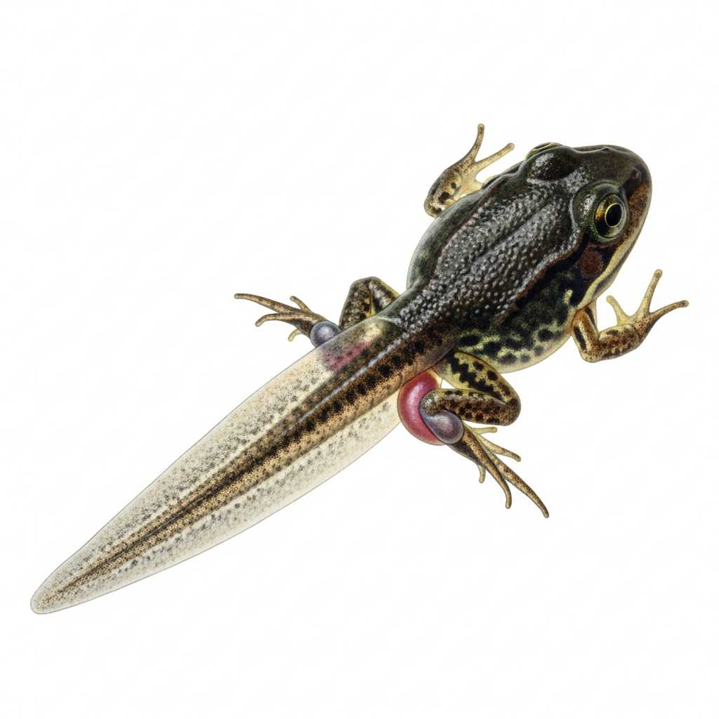Tadpole with Back Legs (Rana temporaria)